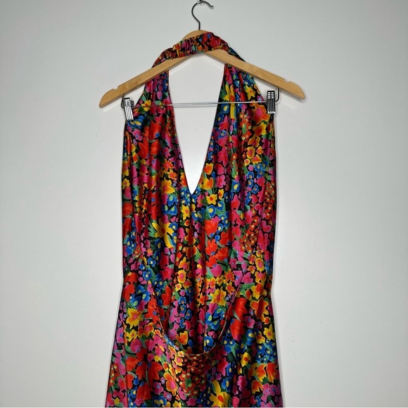 Show Me Your MuMu Jasmine Halter Mini Dress in Garden Glow Size XL - Picture 6 of 9